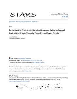 Revisiting the Postclassic Burials at Lamanai, Belize: a Second Look at the Unique Ventrally Placed, Legs Flexed Burials