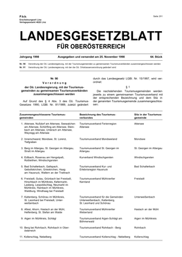 Landesgesetzblatt Für Oberösterreich