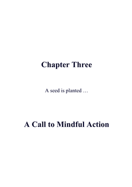 Chapter Three a Call to Mindful Action