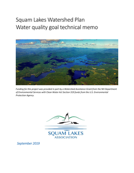 Water Quality Goal Technical Memo