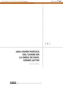 Una Visión Poética Del Caribe En La Obra De Raúl Gómez Jattin