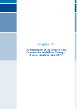Chapter IV: the Implications of the Crisis on Host Communities in Irbid