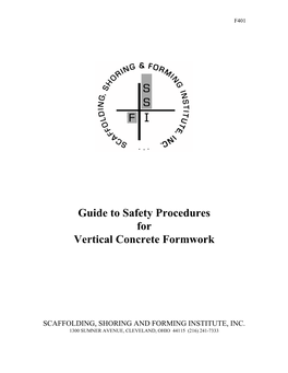 Guide to Safety Procedures for Vertical Concrete Formwork