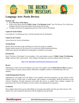 Language Arts: Poetic Devices