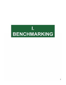 I. Benchmarking