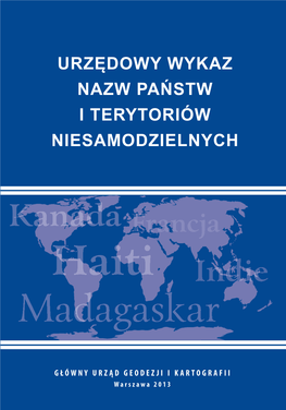 Urzędowy Wykaz Nazw Państw I Terytoriów Niesamodzielnych