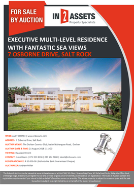Executive Multi-Level Residence with Fantastic Sea Views 7 Osborne Drive, Salt Rock