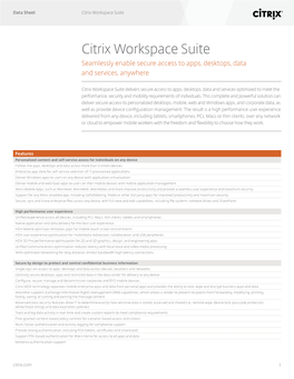 Citrix Workspace Suite Datasheet