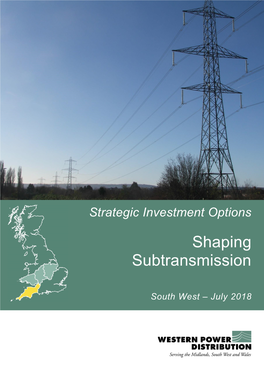 Shaping Subtransmission South West 2018