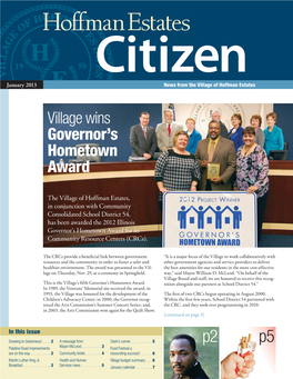 Village Wins Governor's Hometown Award