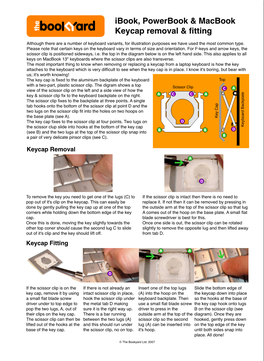 Ibook, Powerbook & Macbook Keycap Removal & Fitting