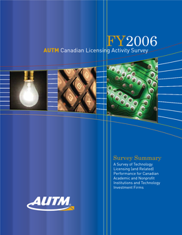 AUTM Canadian Licensing Activity Survey FY 2006