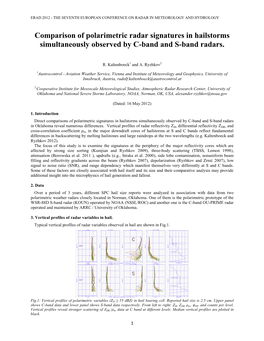 Comparison of Polarimetric Radar Signatures in Hailstorms Simultaneously Observed by C-Band and S-Band Radars