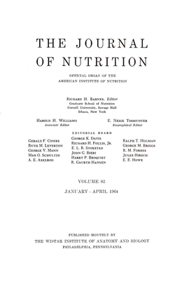 The Journal of Nutrition 1964 Volume.82 No.1