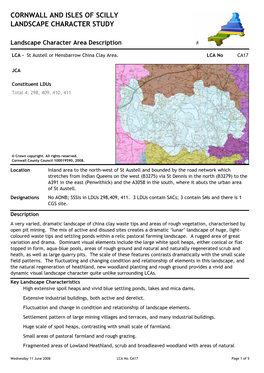Cornwall and Isles of Scilly Landscape Character Study