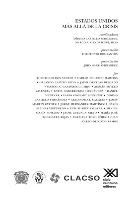 Estados Unidos Más Allá De La Crisis