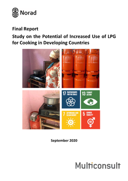 Final Report Study on the Potential of Increased Use of LPG for Cooking in Developing Countries