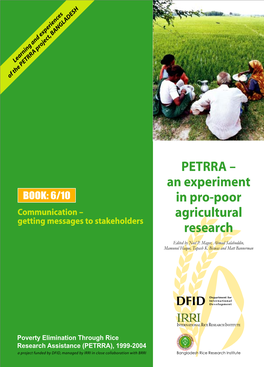 PETRRA - an Experiment BOOK: 6/10 in Pro-Poor Communication - Agricultural Getting Messages to Stakeholders Research