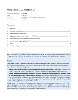 Metaclasses: Generative C++