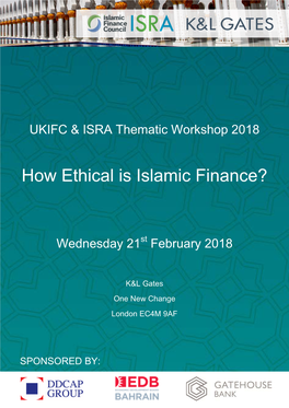 How Ethical Is Islamic Finance?