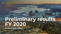 Preliminary Results FY 2020