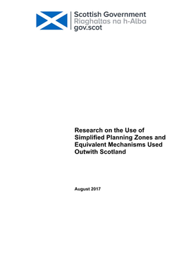 Simplifed Planning Zones and Equivalent Mechanisms Outwith