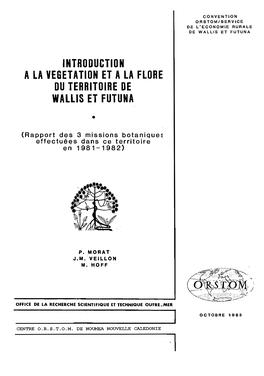 Introduction À La Végétation Et À La Flore Du Territoire De Wallis Et Futuna