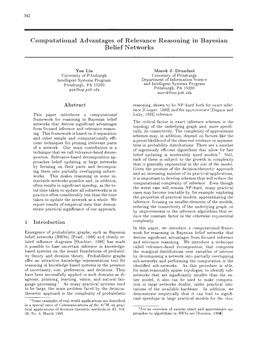 Computational Advantages of Relevance Reasoning in Bayesian Belief Networks