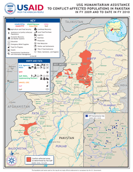 Usg Humanitarian Assistance to Pakistan in Areas