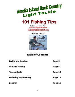 101 Fishing Tips by Capt