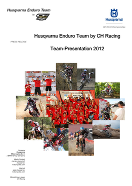 Husqvarna Enduro Team by CH Racing Team-Presentation 2012