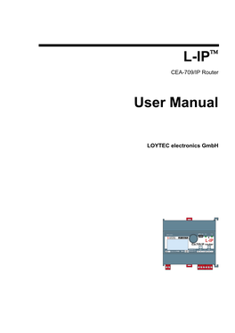 L-IP User Manual 11 LOYTEC