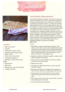 Tarte Flambée (Flammekueche)