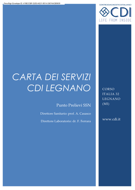 Carta Dei Servizi Cdi Legnano