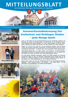 Mitteilungsblatt 38/2020