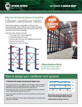 I-Beam Cantilever Racks Meet the Latest Addition to Our Quick Ship Line
