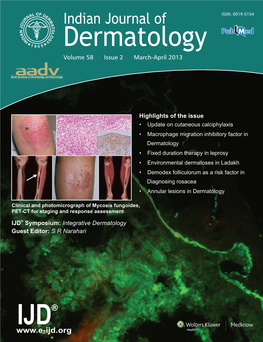 Dermatology Volume 58 Issue 2 March-April 2013 Indian Journal Of