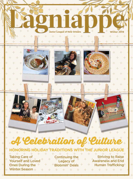 Winter 2019 Contents LAGNIAPPE STAFF Editor: Kristin W