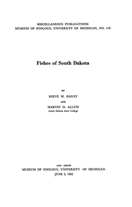 Fishes of South Dakota