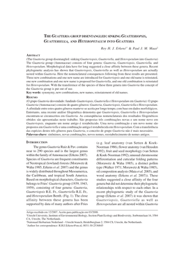 Sinking Guatteriopsis, Guatteriella, and Heteropetalum Into Guatteria