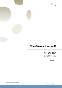 China Transnationalized?