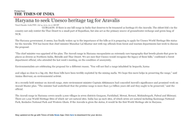 Haryana to Seek Unesco Heritage Tag for Aravalis