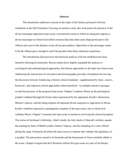 Abstract This Dissertation Addresses a Lacuna in the Study of the Literary
