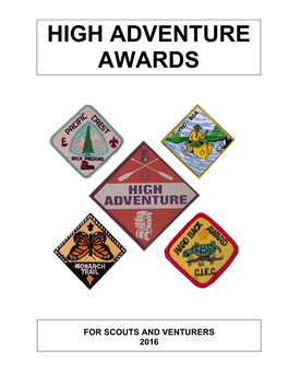 High Adventure Awards