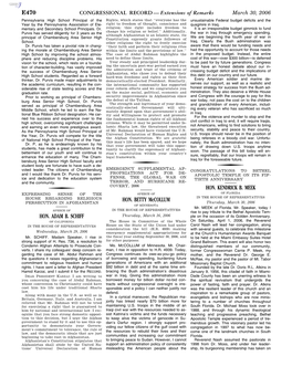 CONGRESSIONAL RECORD— Extensions of Remarks E470 HON