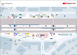 Bahnhofplan Brugg AG