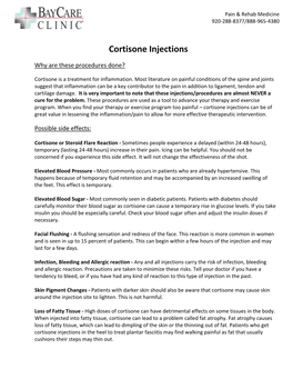 Cortisone Injections