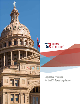 Legislative Priorities for the 87Th Texas Legislature