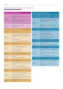 DCDC19 Conference at a Glance