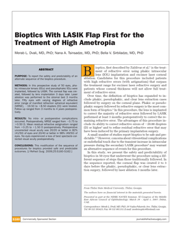 Bioptics with LASIK Flap First for the Treatment of High Ametropia